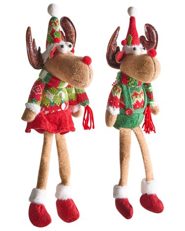 Lot de 2 décorations de Noël VATNDALSVATNET Renne 38 cm Multicolore