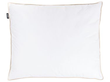 Hoofdkussen met 3 compartimenten ETNA Laag Eendenveren en eendendons 50 x 60 cm Wit
