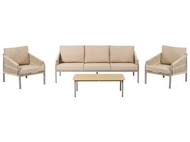 Loungeset met tafel 5-zits MURATO Metaal Beige
