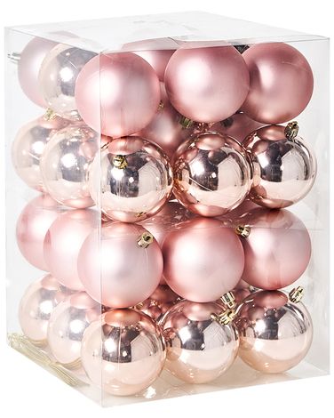 Lot de 36 boules BYGDIN Rose