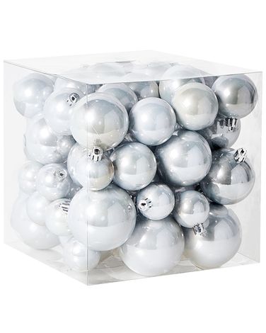 Set van 60 kerstballen TINNSJA Zilver