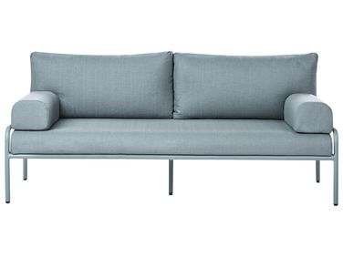 Garden Sofa 2 Seater SOLOFRA Metal Mint Green