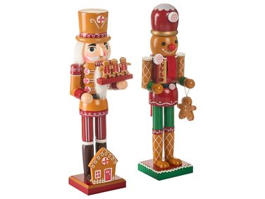 Lot de 2 figurines GRANSJON Casse-noisette 35 cm Orange