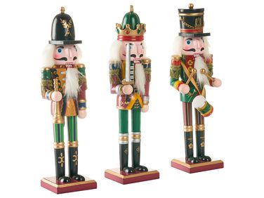 Set van 3 figuren LJUSNAN Notenkraker 30 cm Donkergroen