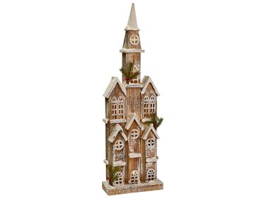 Kerstdecoratie LED NILAKA Huis 85 cm Lichtbruin
