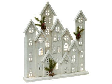 Kerstdecoratie LED MAAVESI Huis 53 cm Wit