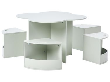 Kindertafel met stoelen TIBOO Lichtgroen