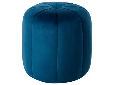 Poef SELBY Fluweel Blauw