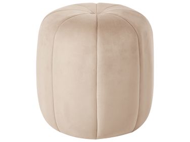Poef SELBY Fluweel Beige