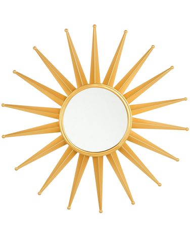 Miroir PERELLI 60 cm 60 cm Métal Doré
