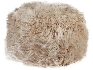 Pouf TUKKI Fourrure synthétique Beige