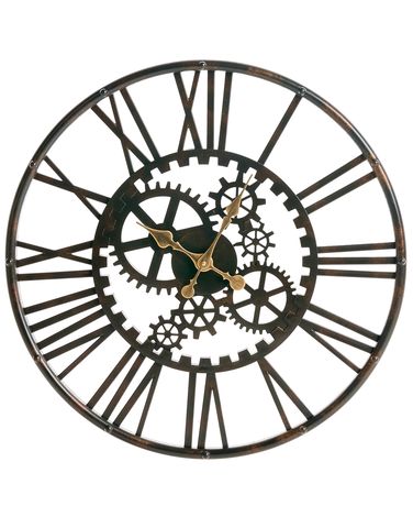 Wall Clock PETRER 60 cm Metal Black
