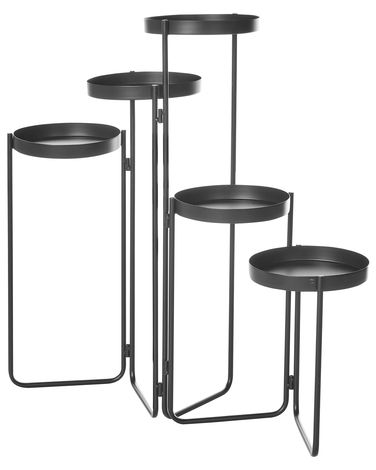 Plantenstandaard NANTEN Metaal 87 cm Zwart