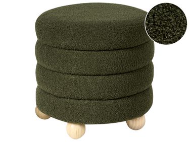 Pouf CHILLY Bouclé Vert