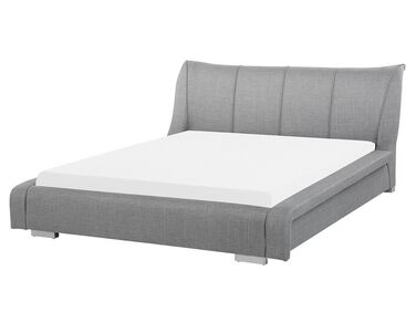 Bed Stof NANTES 160 x 200 cm Lichtgrijs