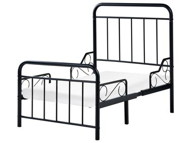 Uitschuifbaar kinderbed Metaal ANAIS 90 x 200 cm Zwart