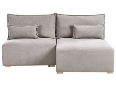 Modular Corner Sofa NERBO Fabric Grey Left Hand