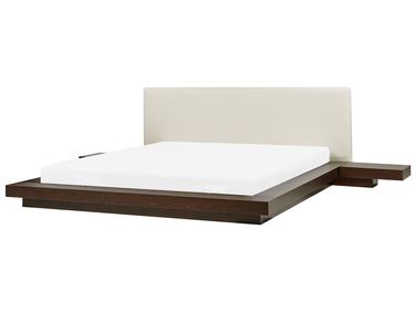 Lit à eau Cuir PU ZEN 180 x 200 cm Frêne foncé