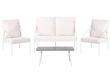 Loungeset met tafel 4-zits USTICA Metaal Wit