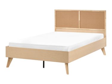 Lit avec sommier Polyrotin MONPAZIER 120 x 200 cm Marron clair