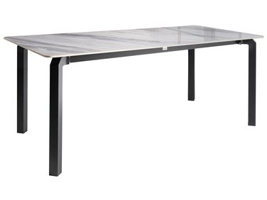 Garden Dining Table FELETTO 180 cm 90 cm Stone Grey Marble