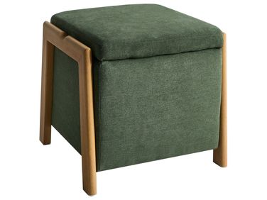 Pouf de rangement EDLAND Tissu 45 cm 43 cm Vert