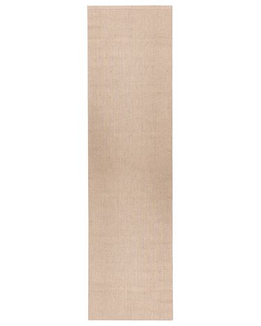 Rug NANDED Light Beige 80 x 300 cm Jute