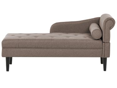 Right-Hand Chaise Longue YVOIRE Fabric Taupe