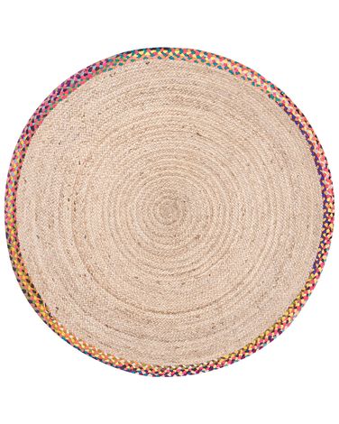 Rug SATARA Multicolour ø 120 cm Jute