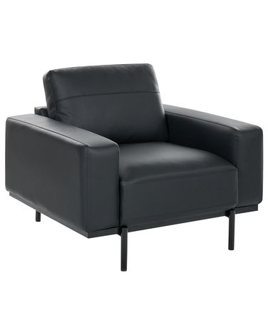 Fauteuil SOVIK Kunstleer Zwart