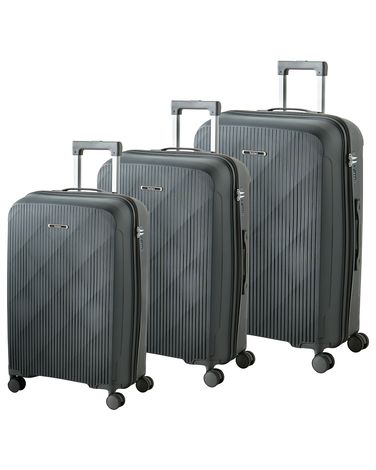 Lot de 3 valises rigides TONSAI Gris foncé