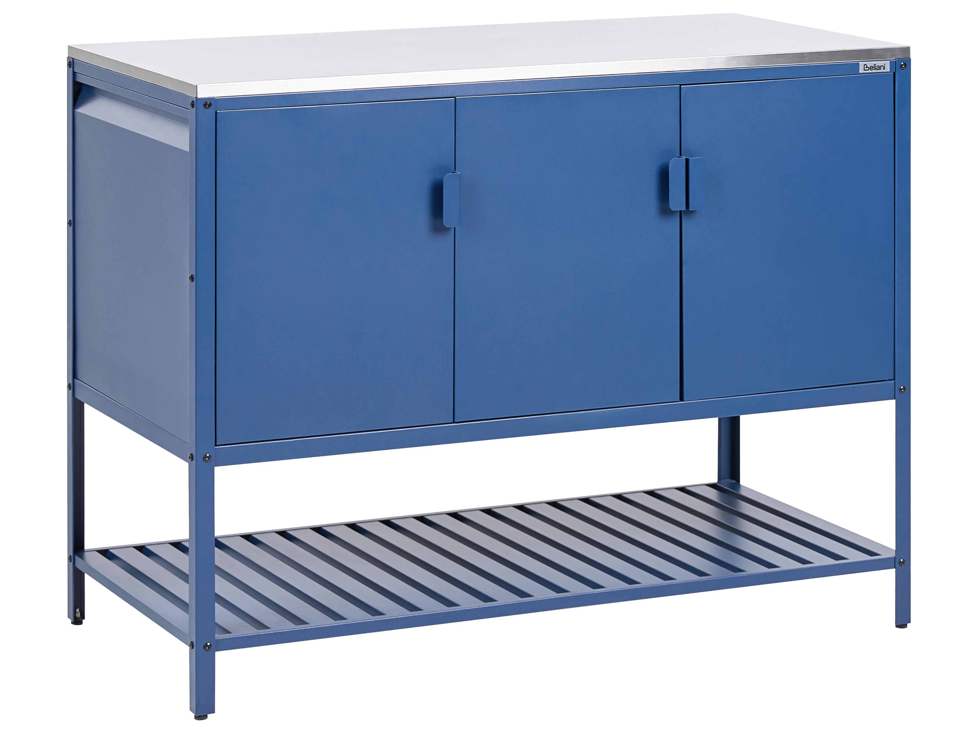 Outdoor Kitchen Cabinet MAENZA Metal Blue
