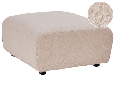 Ottoman KIVVIK Bouclé Beige