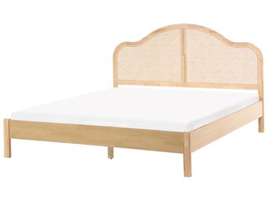 Lit avec sommier HOUNOUX 180 x 200 cm Marron clair