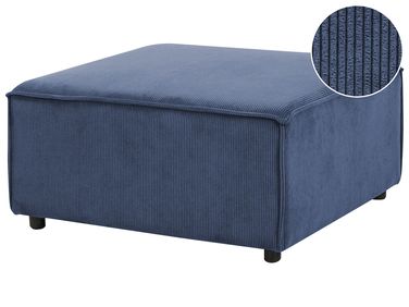Ottoman ARDAL Velours côtelé Bleu foncé