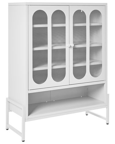 Commode 2 portes SOLETTA Métal Blanc