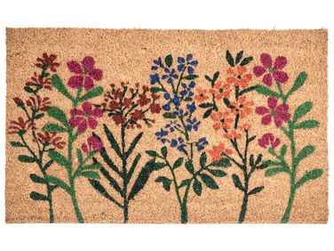 Paillasson TEKKONA Naturel 50 x 80 cm Fleur Fibre de coco