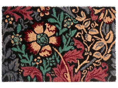 Paillasson ILLIAMNA Multicolore 50 x 80 cm Fleur Fibre de coco