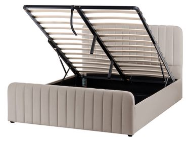 Lit ottoman LUNAN 140 x 200 cm Taupe