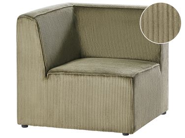 Corner Seat LEMVIG Corduroy Green Left Hand