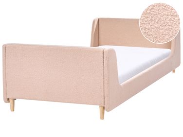 Lit d'enfant Bouclé LAYE 90 x 200 cm Beige