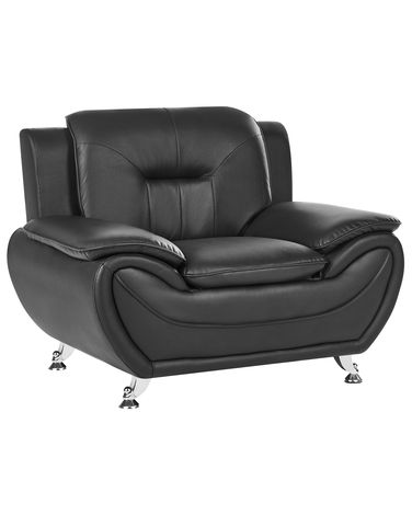 Fauteuil LEIRA Cuir PU Noir