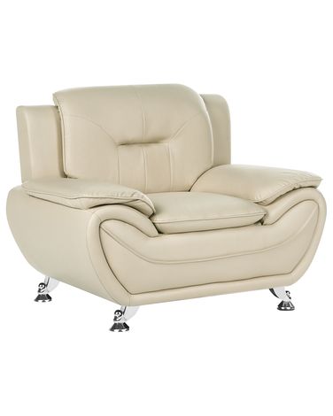 Fauteuil LEIRA Kunstleer Beige
