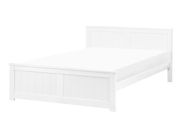 Lit avec sommier Bois de pin SABRAN 120 x 200 cm Blanc