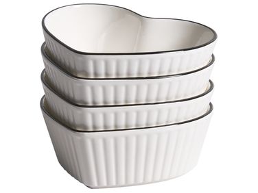 Lot de 4 ramequins MACE Porcelaine Blanc