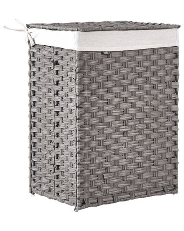 Panier à linge Avec couvercle MUCUBAJI Tissu Gris 83 L