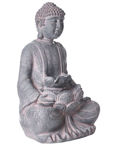 Fontaine de jardin LED URLANTE Bouddha Gris