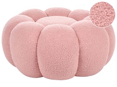 Poef BEAUFORT Bouclé Roze