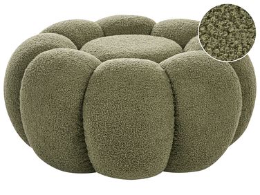 Pouf BEAUFORT Bouclé Vert