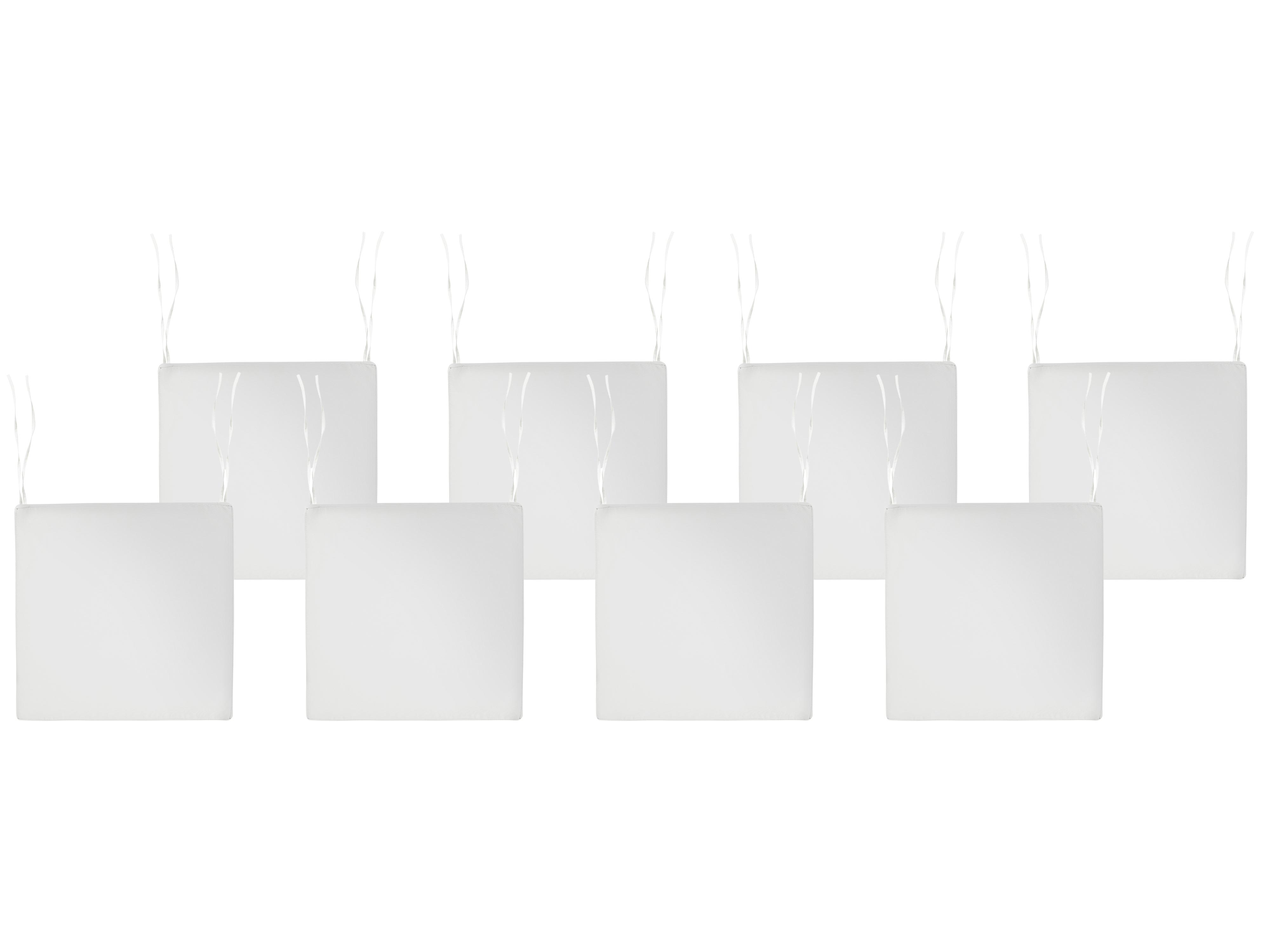Lot de 8 coussins pour chaises de jardin SASSARI PREMIUM 46 x 46 cm Blanc cassé